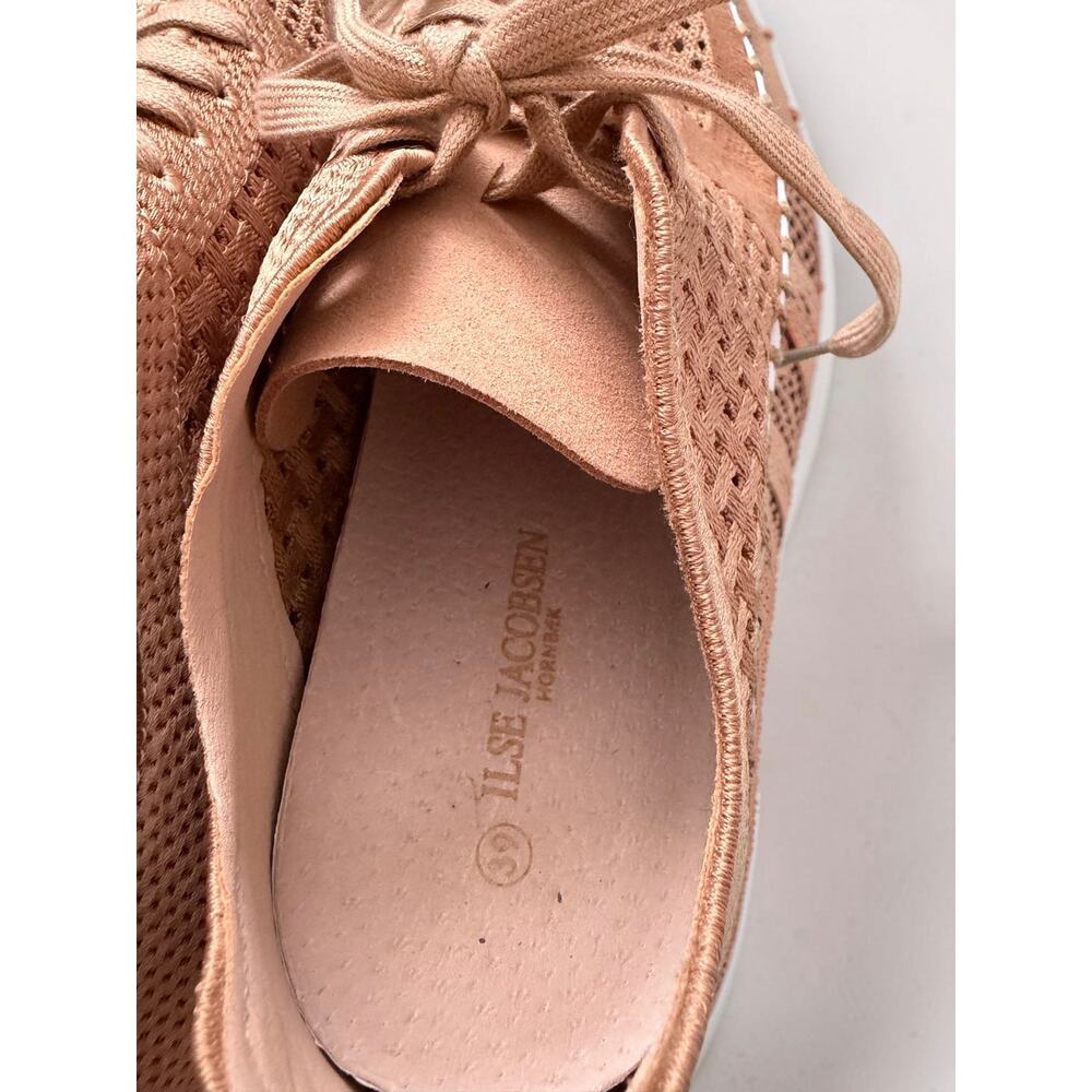 Ilse Jacobsen Hornbæk Tulip 4271 Knit Platform Sneakers Tan Sz 39/US 9 EUC - Picture 3 of 4